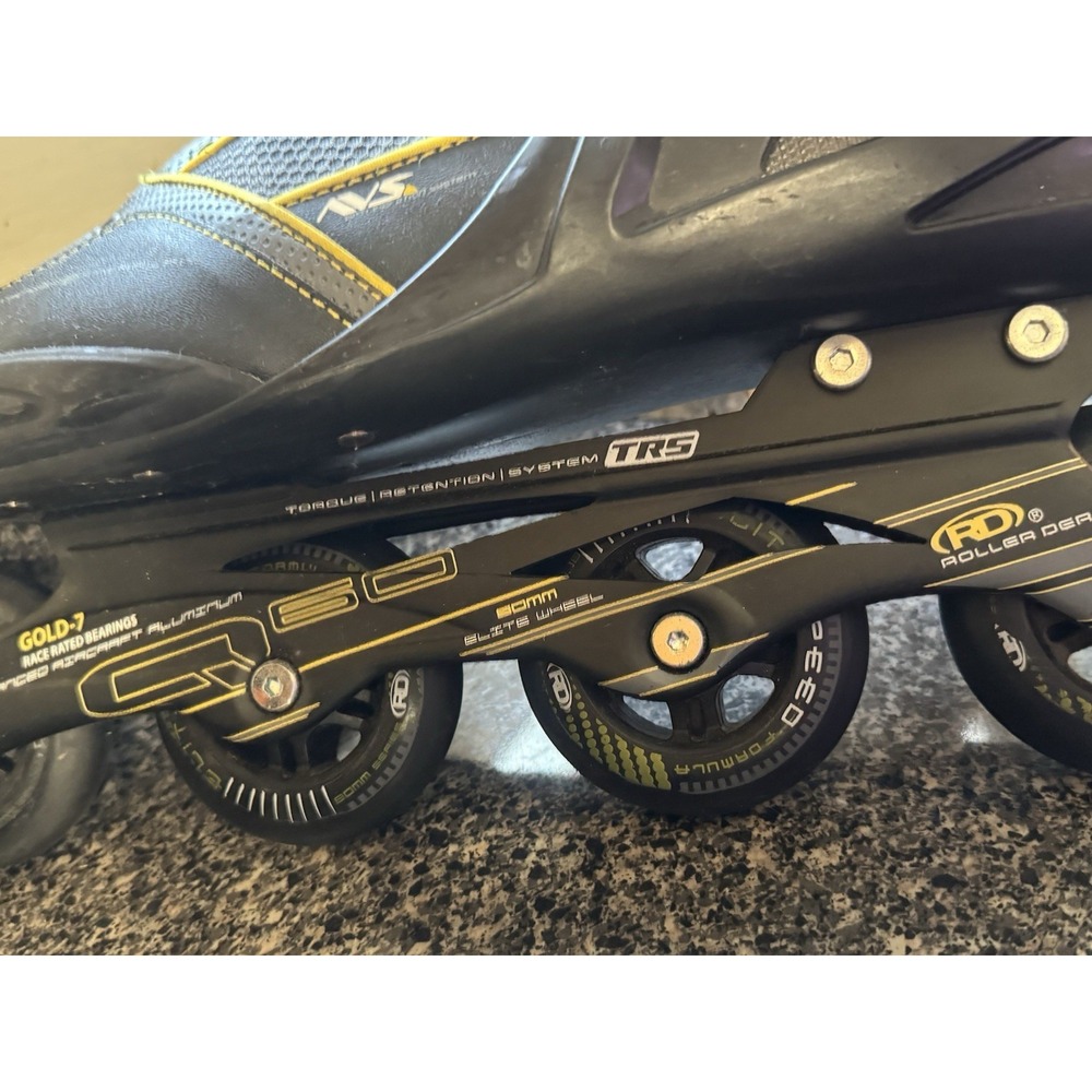 Roller Derby Men's Aerio Q-60 Inline Skates - Black/Yellow Size 11 - Picture 15 of 15